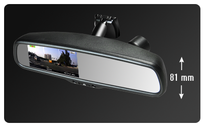4.3 inch screen dual camera 720P/480P Car DVR Rear View Mirror Monitor,EV-043LA